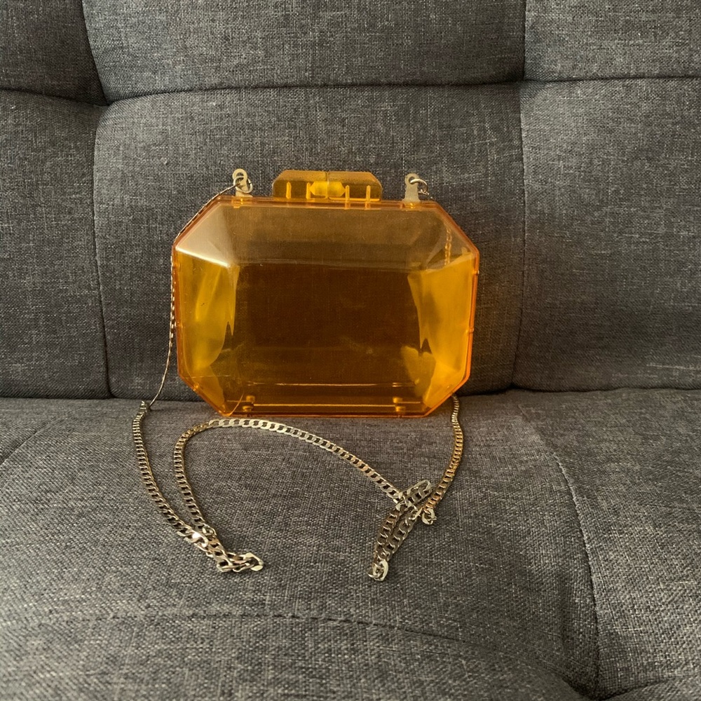 Geometric Lucite Jewel Tone Clutch